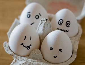 smiley eggs